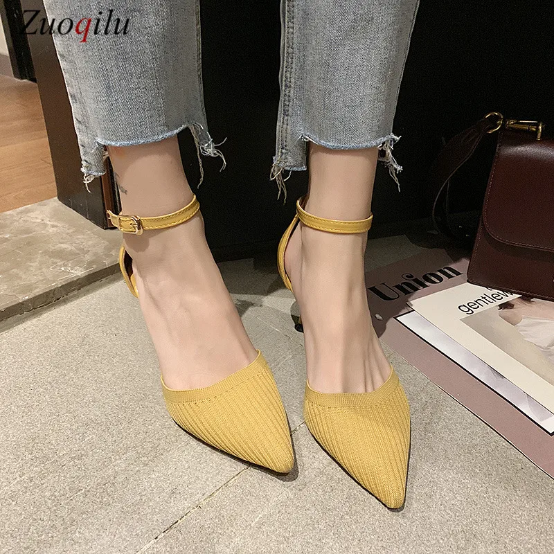 Пикантные туфли-лодочки на высоком каблуке-шпильке с ремешком щиколотке Женские