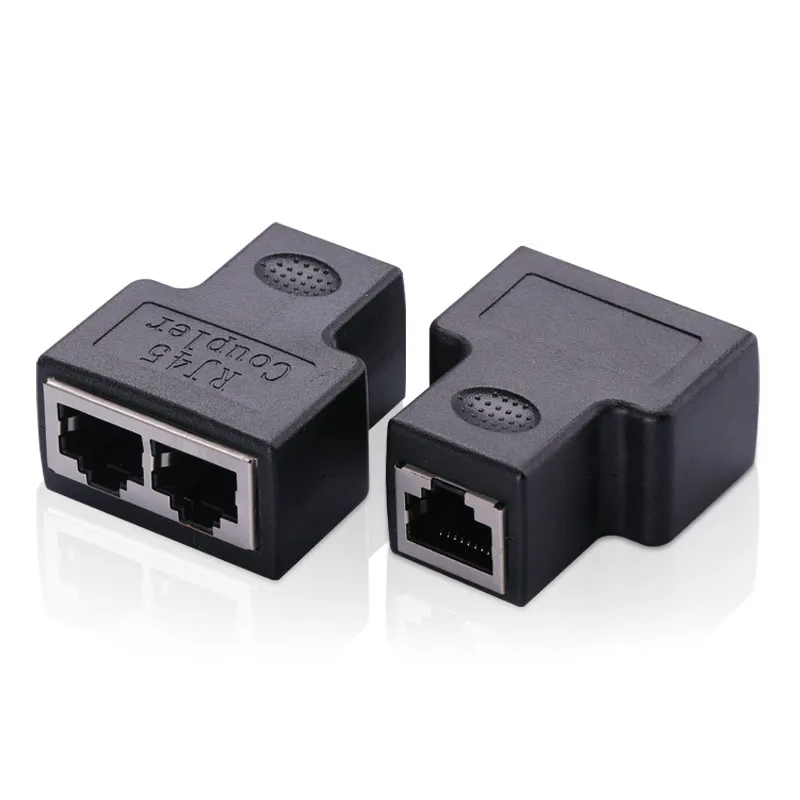 1 до 2 двойной женский порт CAT5/CAT 6 LAN Ethernet Sockt сетевые соединения сплиттер адаптер