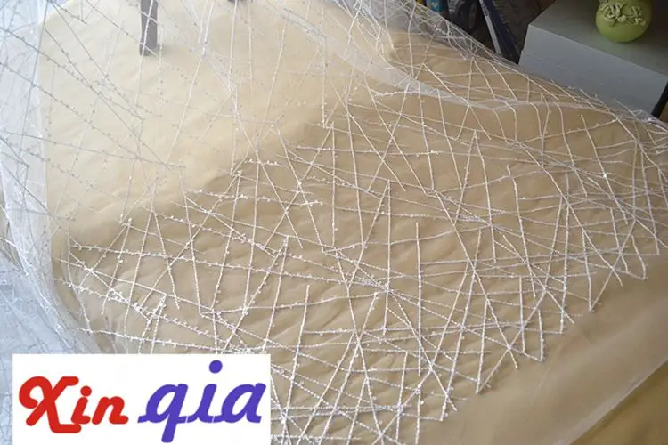 Высокое качество блестки кружева для свадебное платье DIY шарф ткань | Дом и сад