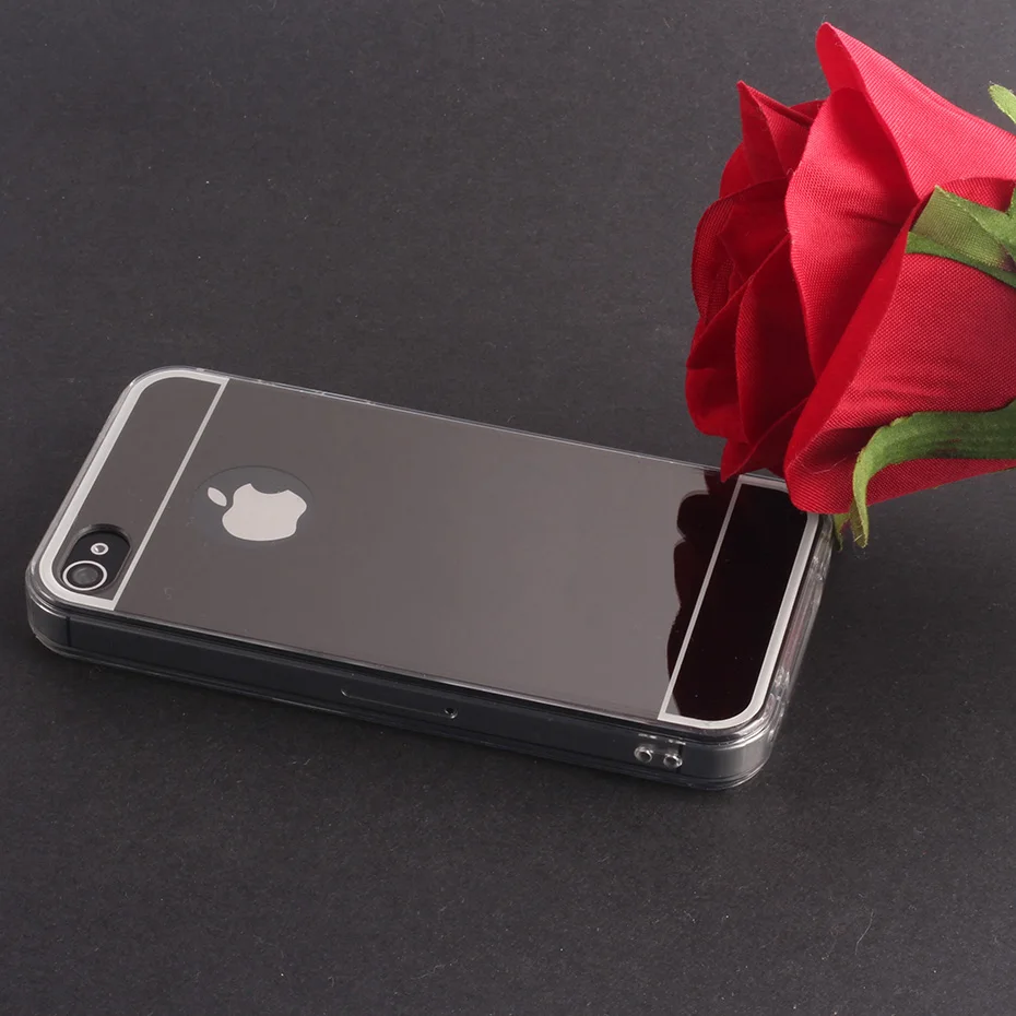 CAENBOO чехол для iPhone 4S роскошные розовое золото зеркала из мягкой искусственной