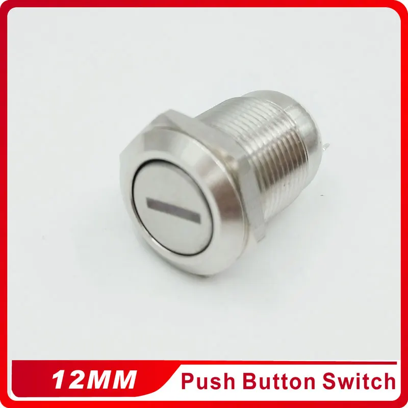 12 мм Кнопка запуска и остановки двигателя плоская головка кнопка переключения