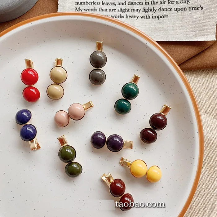Силиконовые мини-сумки Bean шпилька Liu Haijiao шаровой головкой зажим «утиный клюв» шпилька для волос с шириком Сторона Клип аксессуары для волос головной убор G0329