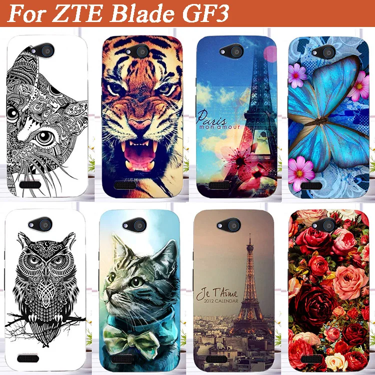 Чехол для Zte Blade GF3 роскошный мягкий чехол из ТПУ 4 5 дюйма с УФ-рисунком цветной