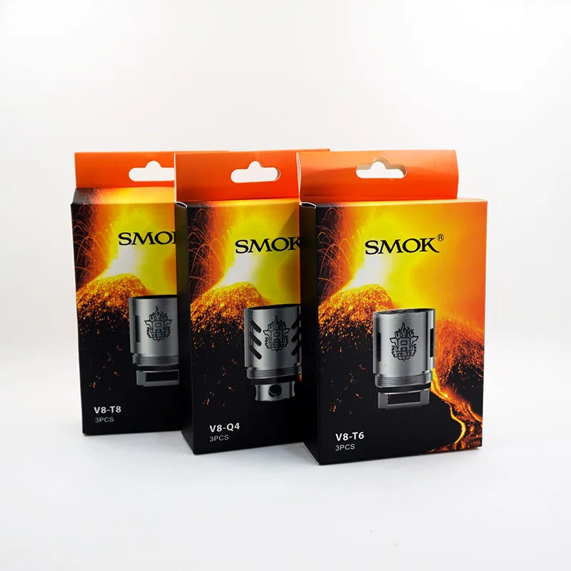 Оригинальный электронных сигарет SMOK TFV8 Головка Катушки V8-T8 V8-T6 V8-Q4 V8-X4 V8-T10 для 6 мл
