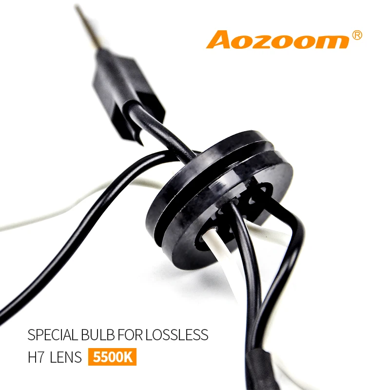 Aozoom 2 шт. 35 Вт 5500K HID лампы HC21 для установки объектива проектора h7 без