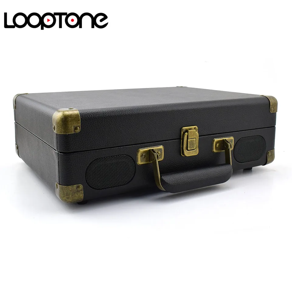 LoopTone Bluetooth портативный чемодан usb зарядный порт проигрыватель виниловых