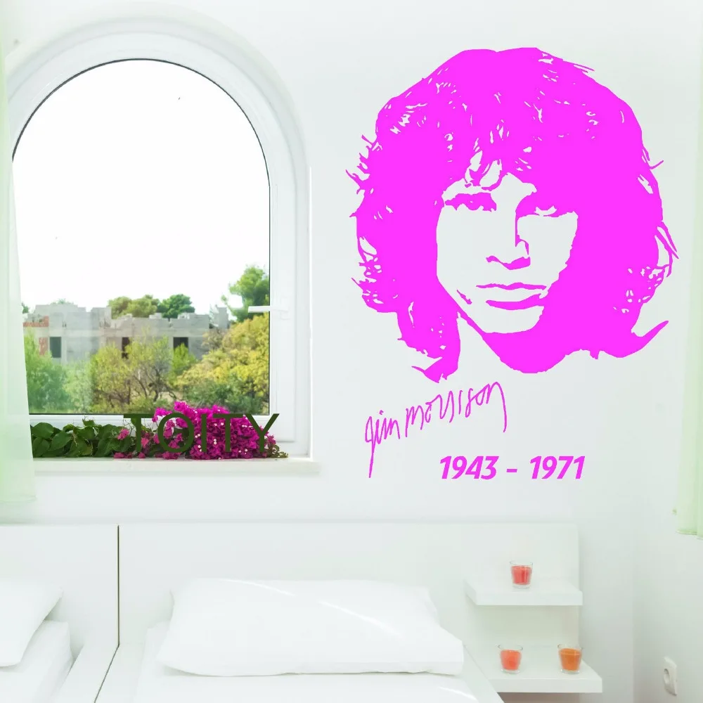 Jim Morrison Наклейка на стену король ящерицы виниловая наклейка Ретро музыка Искусство Декор Бар студия клуб Ресторан домашняя комната Большая фреска