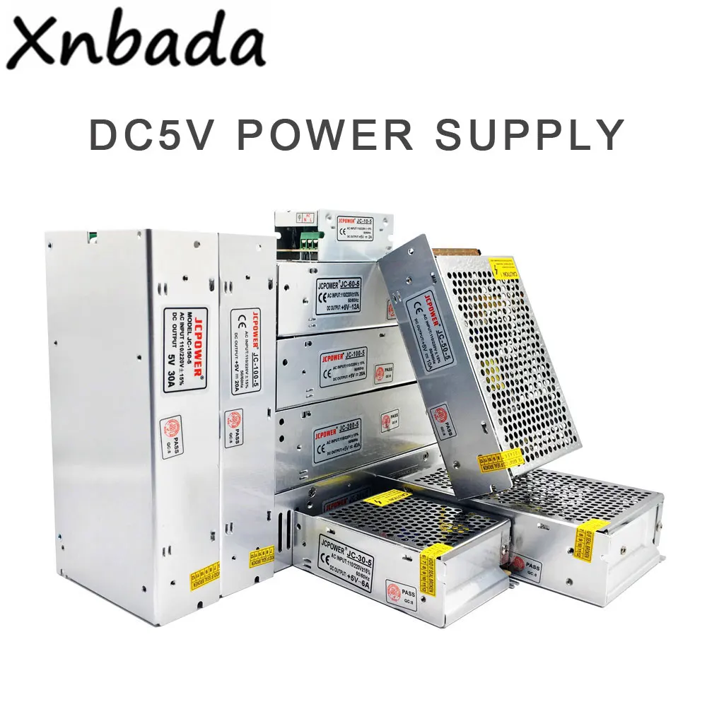 Трансформаторы систем освещения 110V 220V Драйвер адаптер DC5V 12V 24V 1A 2A 3A 5A 10A 15A 20A 30A 40A 60A Светодиодные ленты переключатель Питание