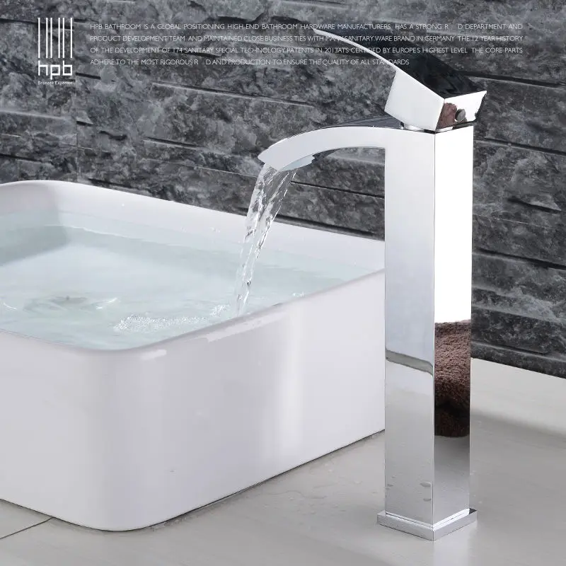 Водопад HPB смеситель для ванной комнаты с одной ручкой раковины одно отверстие