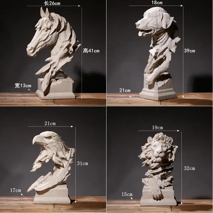 Европейский офисный Рабочий стол Sulpture Art домашний интерьер украшения смолы статуи животных гостиной ремесла Ретро украшения