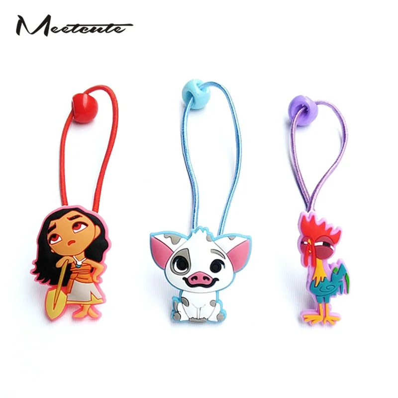 Meetcute 3 шт./компл. мультфильм комбинезон с изображением Моаны, Vaiana повязка на голову волосы на клипсах для высокого качества для девочек; повязка на голову для волос заколки для волос - Окраска металла: Золотой цвет