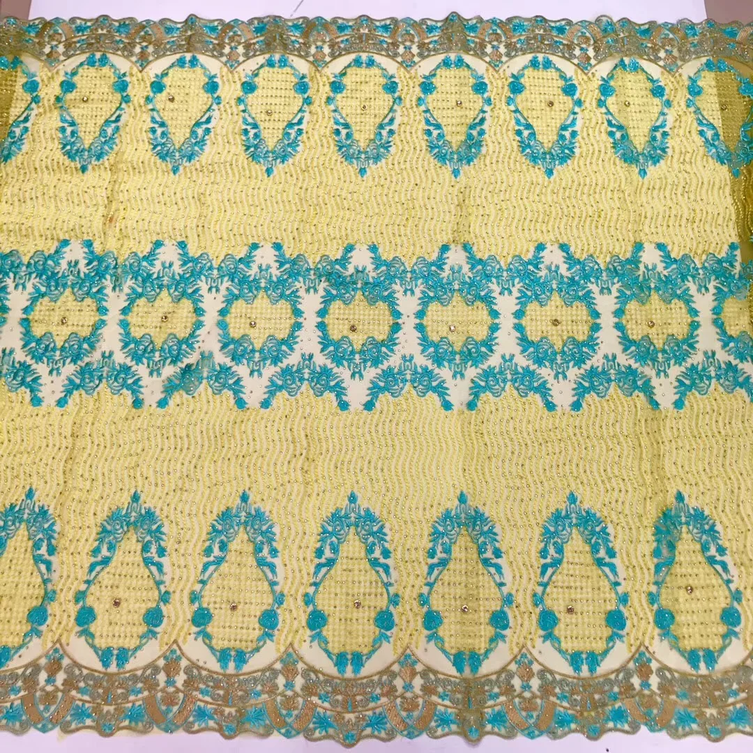 Золотая паёная индийская кружевная ткань 2018 белая нигерийская сетка фоль шифон гипюре африканские вечерние платья с пайетками.