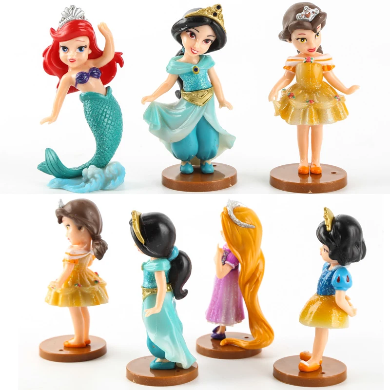 6 шт./компл. игрушки Disney милые Мультяшные Аниме принцессы фигурки героев Русалка