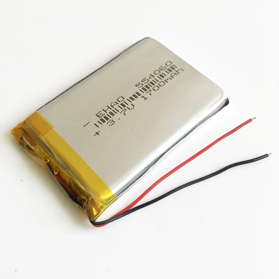 Лот 10 шт 3 7 V 1700mAh литий полимерная Li Po аккумуляторная батарея 554060 li ion для PAD GPS PSP Vedio