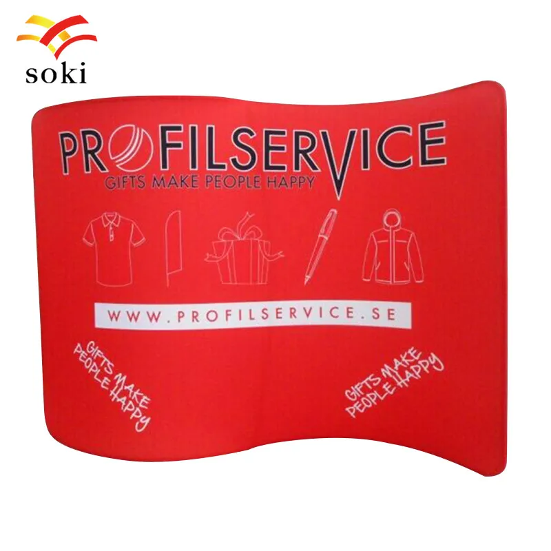 8 футов прямой/изогнутый/s-образный Натяжной тканевый всплывающий дисплей фон для