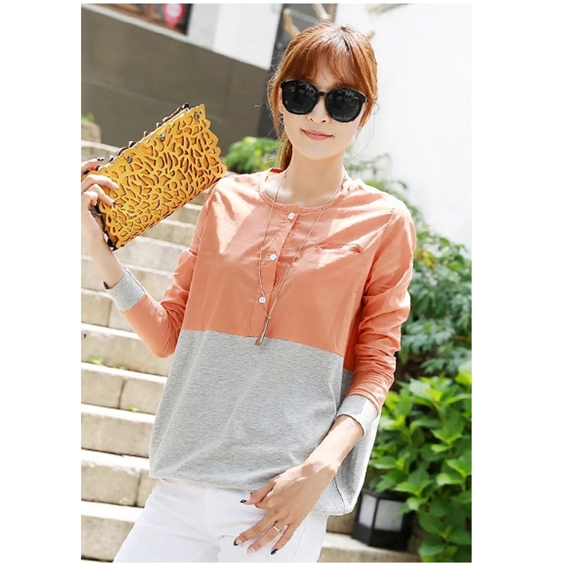 Женская рубашка Женские топы и блузки Корейская винтажная блузка с длинным