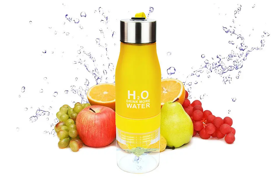 Рождественский подарок 650 мл H2O лимонный сок фруктовая бутылка для воды Infuser посуда для напитков на открытом воздухе портативный шейкер Спортивная бутылка BPA бесплатно