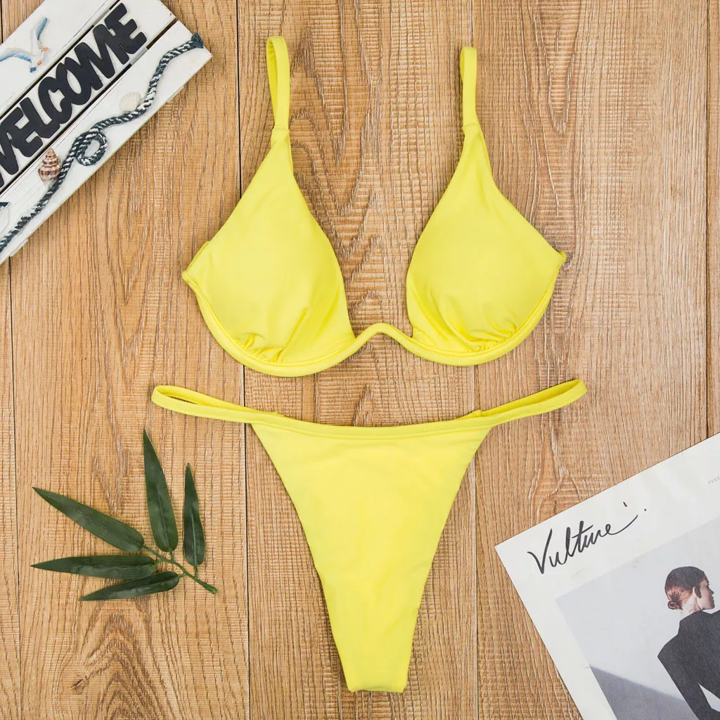 2019 New 2pcs Sexy Women Summer Swimwear Bikini Set Bra Triangle Suit Swimsuit Bathing Swimming W6.4 | Спорт и развлечения