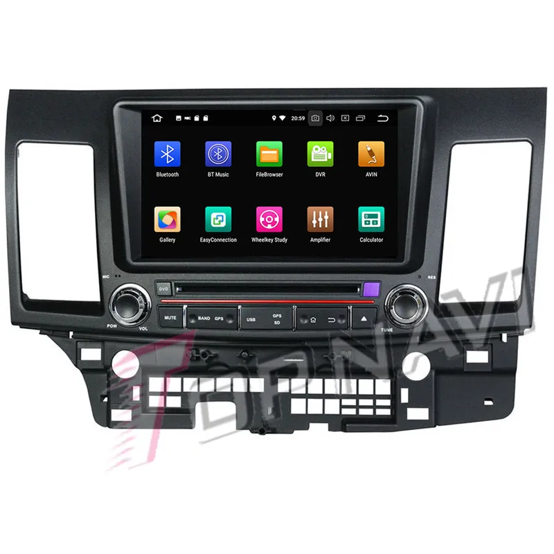TOPNAVI 8'' Android 8.0 Car Head Unit Radio for Mitsubishi Lancer 2006 2007 2008 2009 2010 2011 2012 GPS Navigation DVD Player |