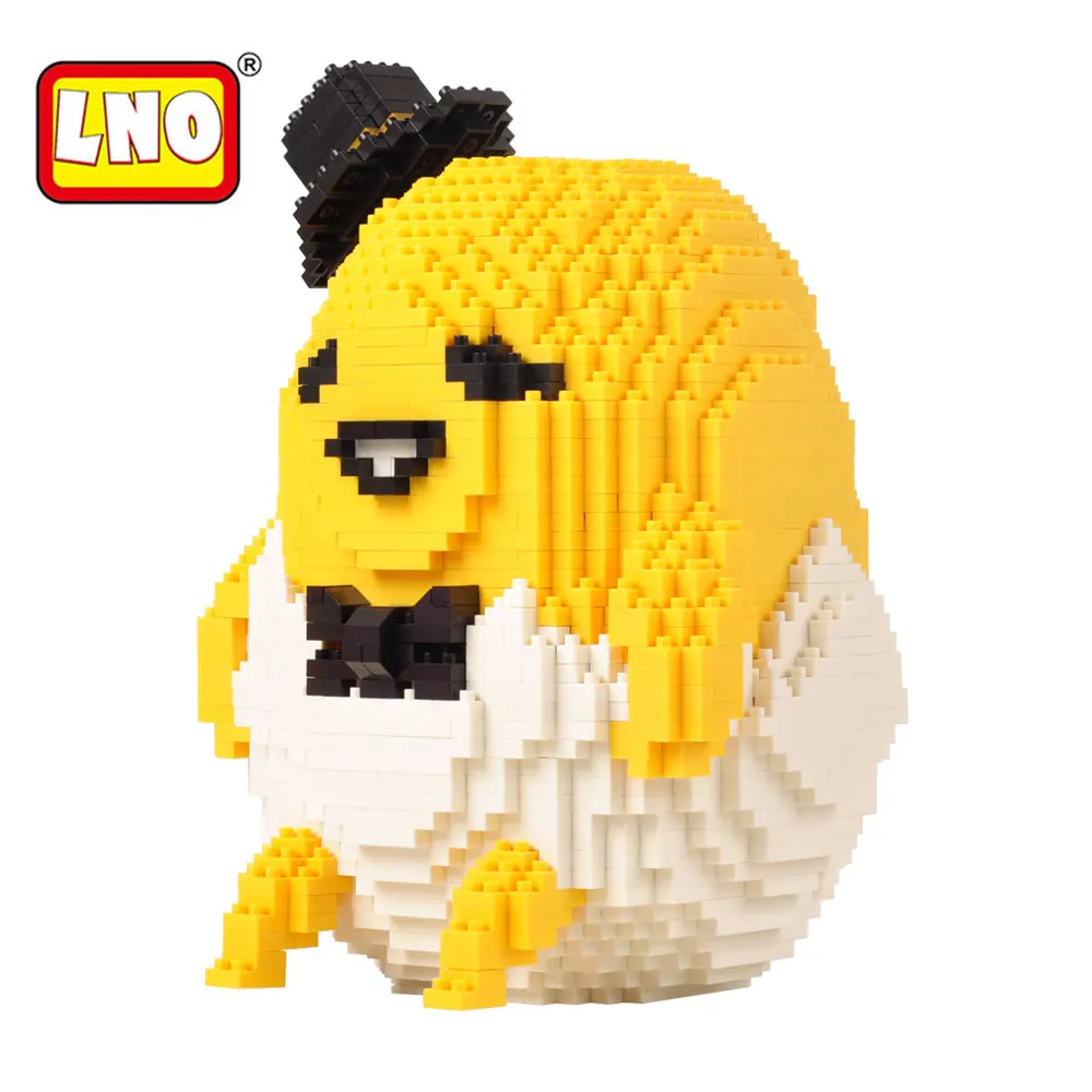 LNO строительные блоки Qute Gudetama DIY Модель японский мультфильм 3D Аниме фигурки г н