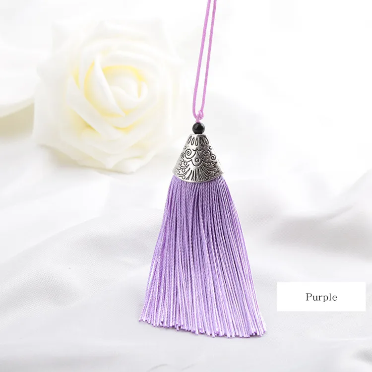 Purple 5 шт. многоцветная декоративная подвеска из полиэстера с кисточками DIY занавес Швейные аксессуары в китайском стиле Закладка маленькая кисточка - Цвет: Purple