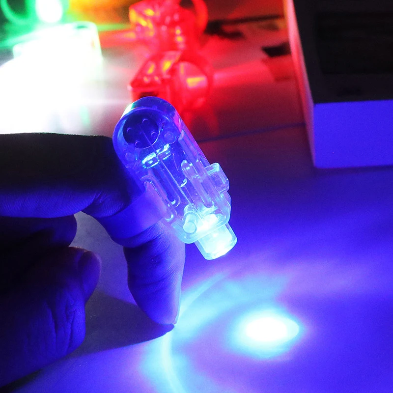 Палец лазерный свет вечерние свадебные светящиеся кольца Рождественские