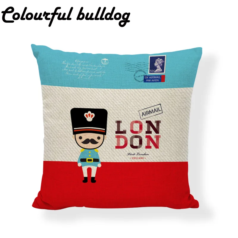 Оптовая продажа наволочка для подушки Лондонский солдат искусство 45*45 см