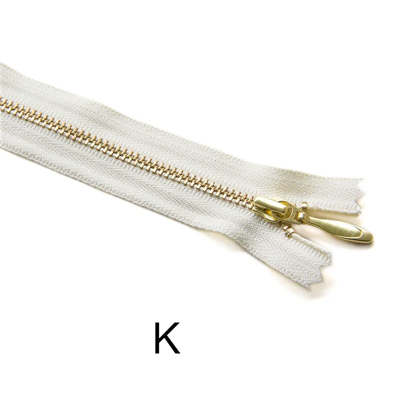 K 1 шт. YKK 3# золотой зуб металлическая молния закрытый конец автоматический замок DIY для сумки кошелек платье обувь Лоскутные аксессуары - Цвет: K