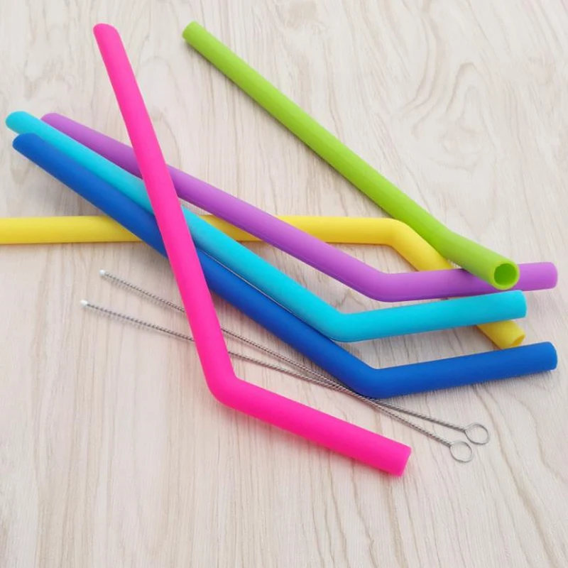 25CM length silica gel drinking straw BPA-Free silicone for children fruit juice F20173549 | Дом и сад