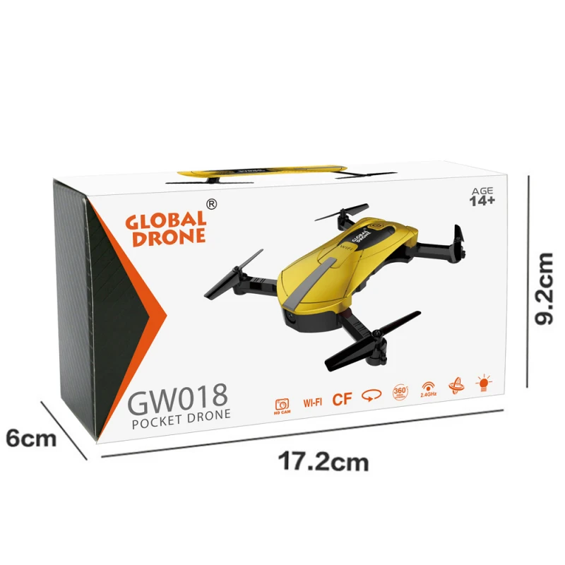 Карманный мини беспилотный селфи раза Drone с 2.0mp HD Камера Wi Fi телефон Управление RTF