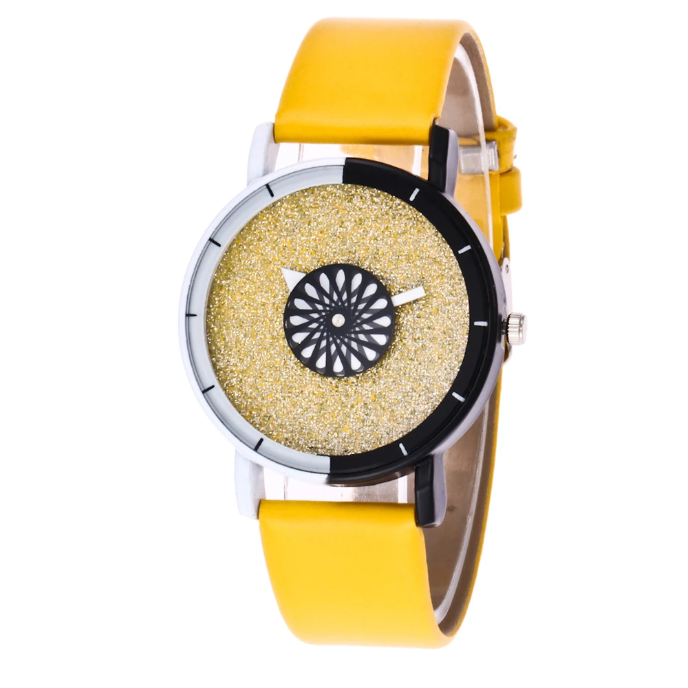 Часы наручные женские кварцевые с кожаным ремешком популярный товар для девушек