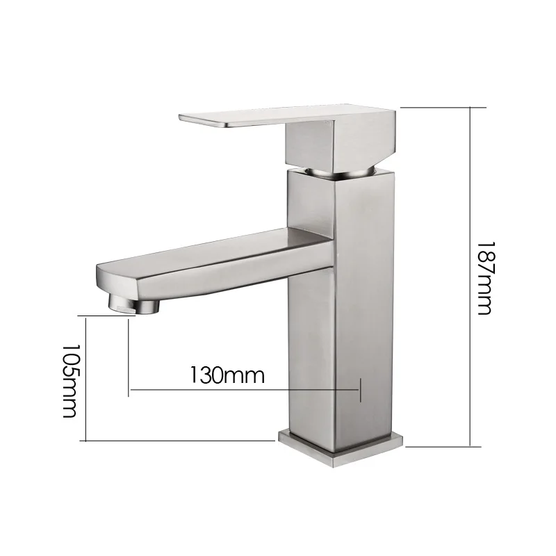 

Water Mixer Bathroom Sink Faucet Tap Stainless Steel Waterfall Faucet