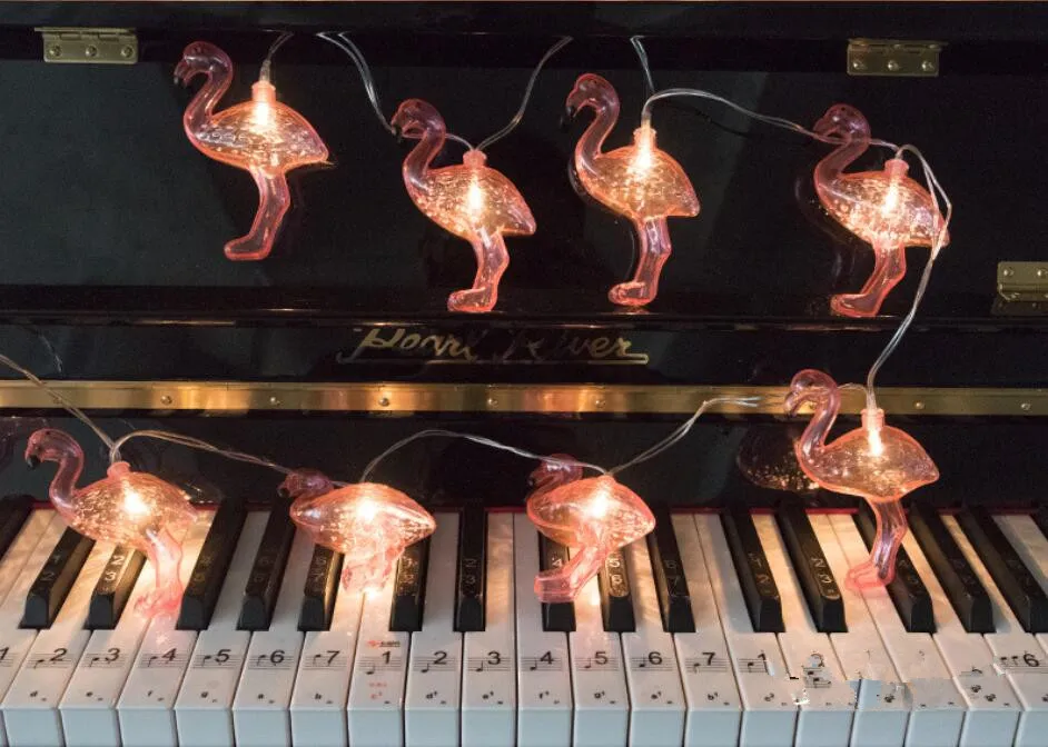 Светодиодный фонарик в виде фламинго для рождественских праздников набор ламп с