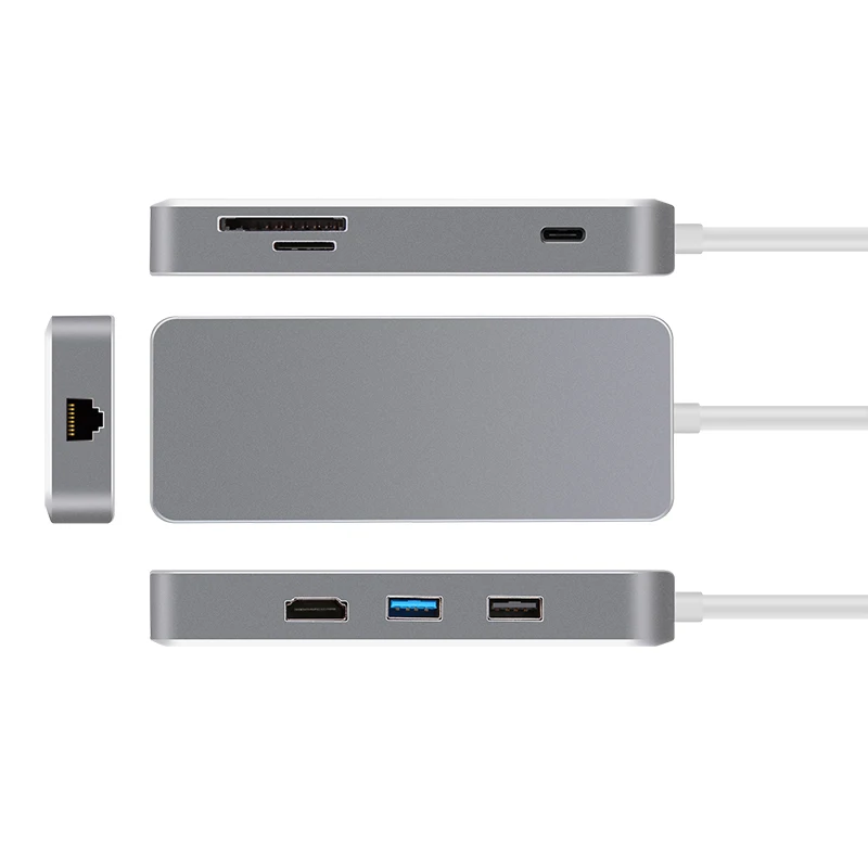 Thunderbolt3 док-станция USB C концентратор USB3.1 type c к hdmi ethernet адаптер tf sd кардридер кабель