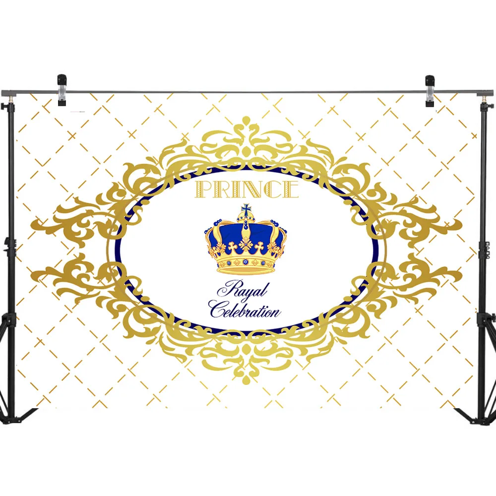 NeoBack Royal Boy Baby Shower фон для фотосъемки Королевский праздник принц сапфир Корона