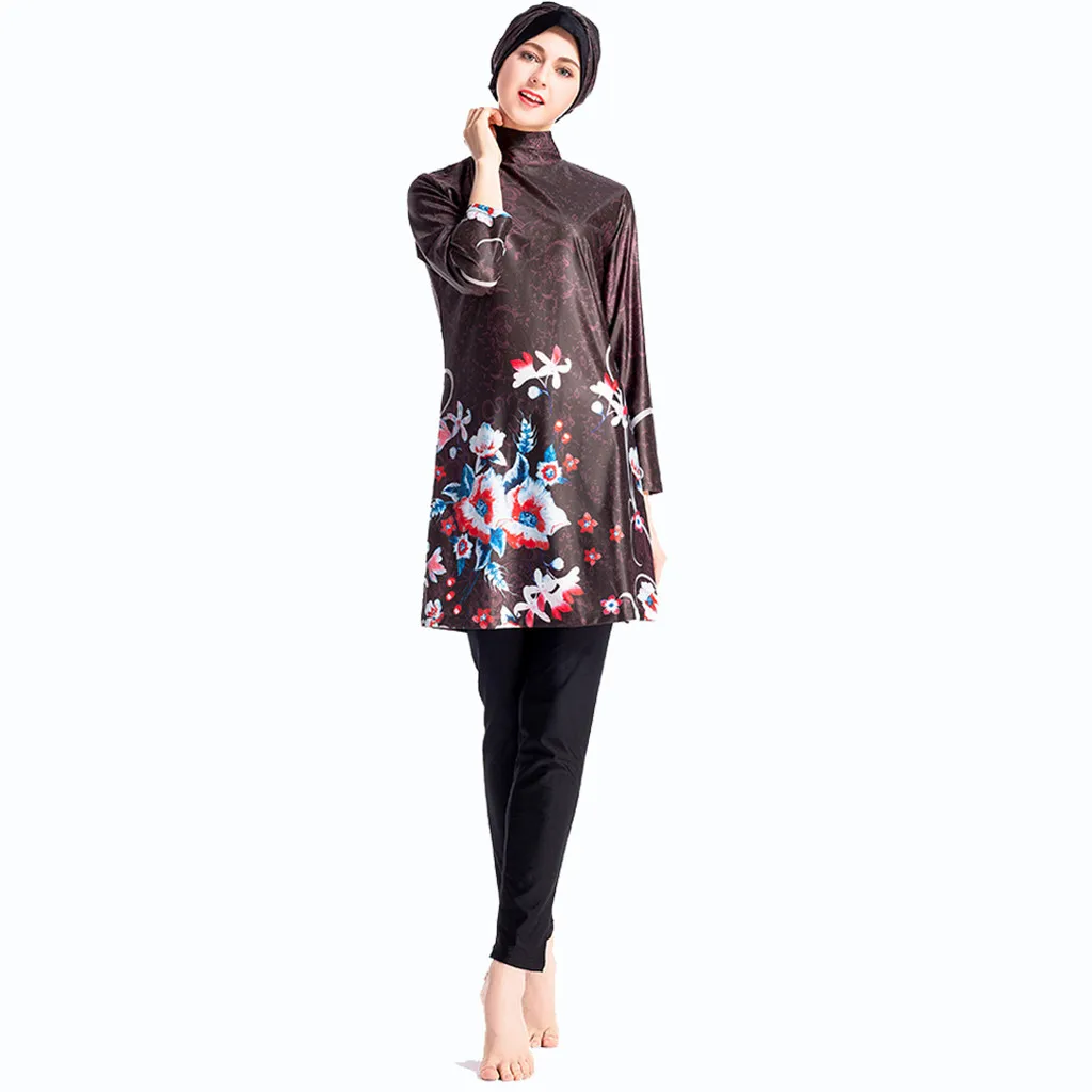 2019 Пасхальный женский мусульманский купальный костюм бикини пуш ап с шапкой