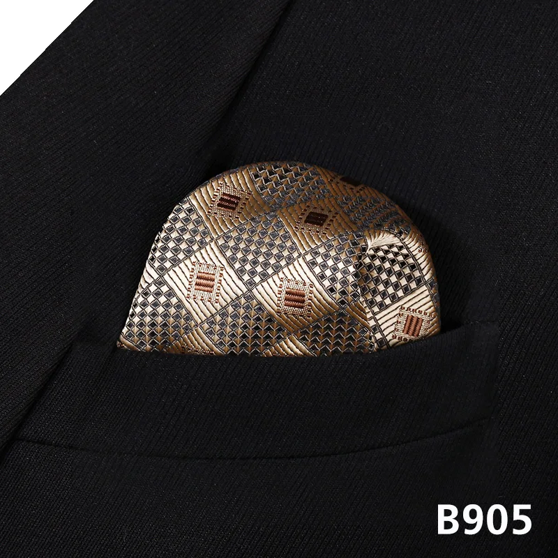 В горошек в клетку Мужской Шелковый Карманный платок квадратный Hanky для