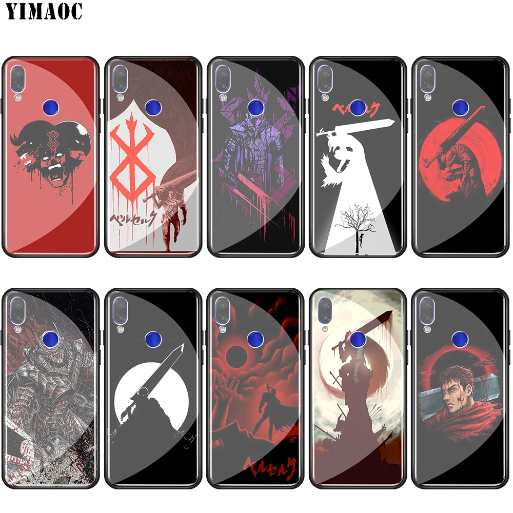 Lavaza Berserk Guts Anime Tempered glass TPU Case for Redmi Note 4X 5 6 6A 7 Pocophone F1 | Мобильные телефоны и