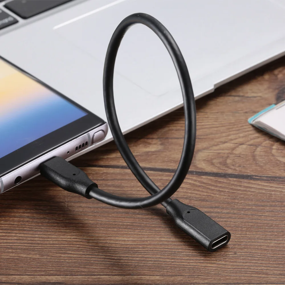 1 шт./лот, кабель для ноутбука type-C с разъемом «Папа-мама», USB 3,1, кабель для зарядки и передачи данных, аудио-видео