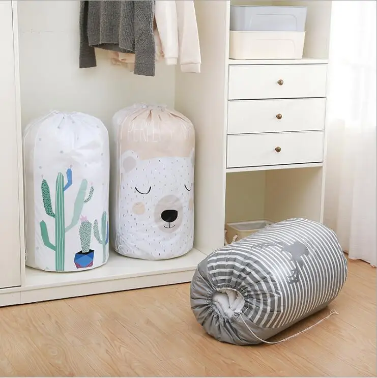Dirty Clothes Hamper Organizer Large Waterproof Drawstring Laundry Bucket Bathroom kitchen Sundries Toy Storage Basket | Дом и сад