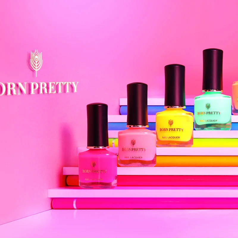 BORN PRETTY 6 мл неонового флуоресцентного лака для ногтей лето видов цветов цветная