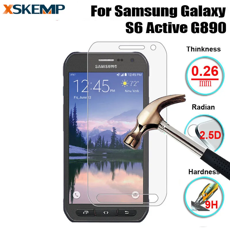 Ударопрочное закаленное стекло премиум класса 0 26 мм для Samsung Galaxy S6 Active G890