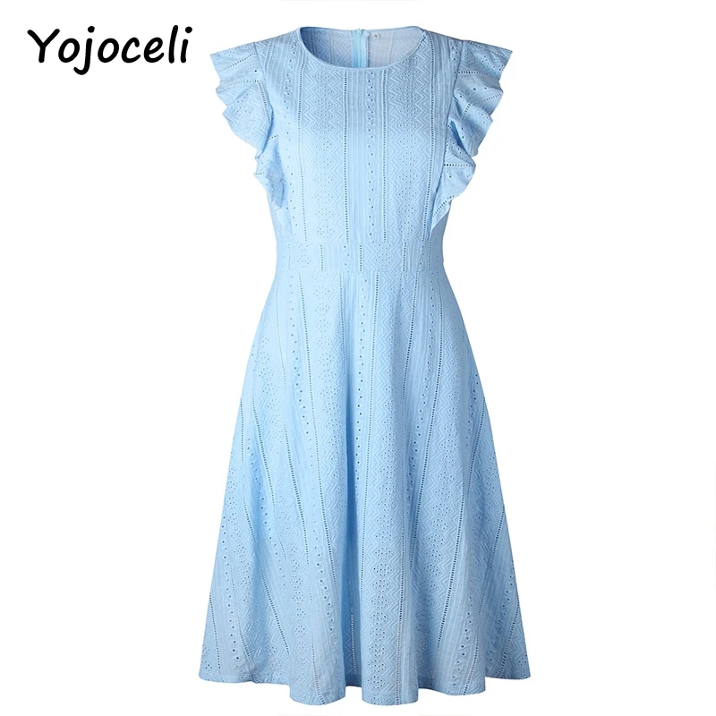Женское кружевное платье Yojoceli элегантное миди с вышивкой вечерние платья