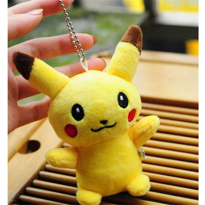 10 см Пикачу плюшевая мягкая игрушка кукла детский праздничный брелок подарок