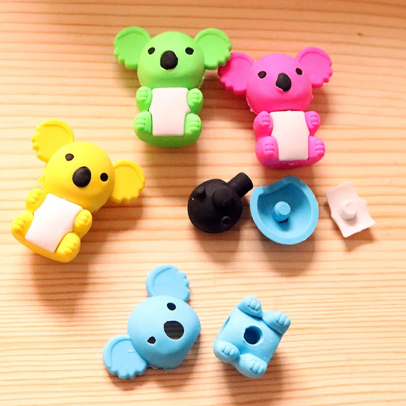 2 шт. милый мультфильм коала моделирование ластик резиновый Kawaii студентов