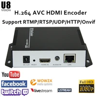 u8vision h 264 hd video encoder support rtsprtmpudprtphttp for live streaming broadcasthdmi compatible