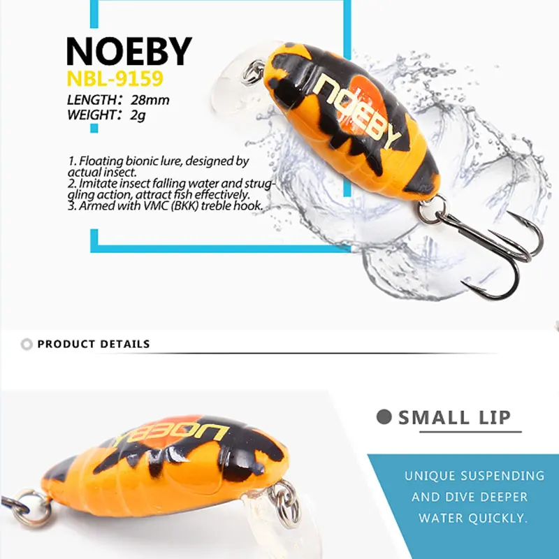 NOEBY форель рыболовная приманка бас Щука плавающая Walleye Bait пластиковая воблер