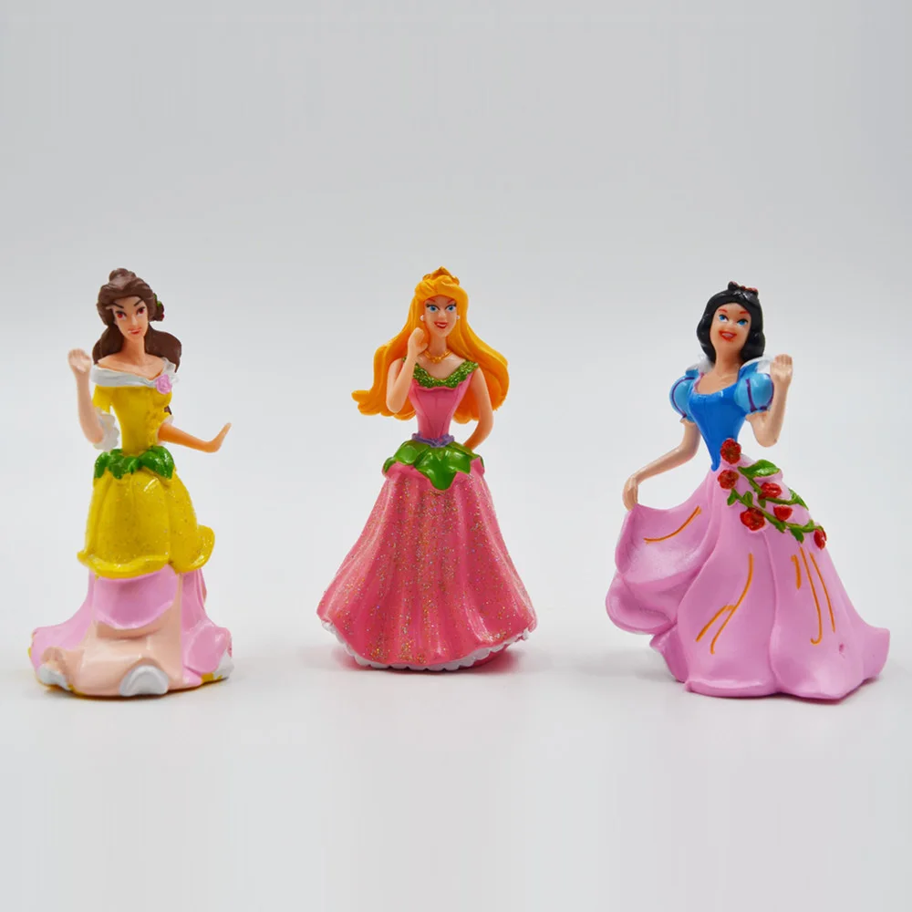 Детские игрушки Disney 6 шт./компл. 8-10 см милые Мультяшные куклы принцессы Белоснежки