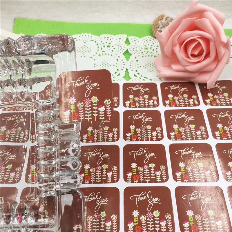 100 шт./лот 3 5 см ярлык с надписью Thank you для цветов клей коробок конфет забавная