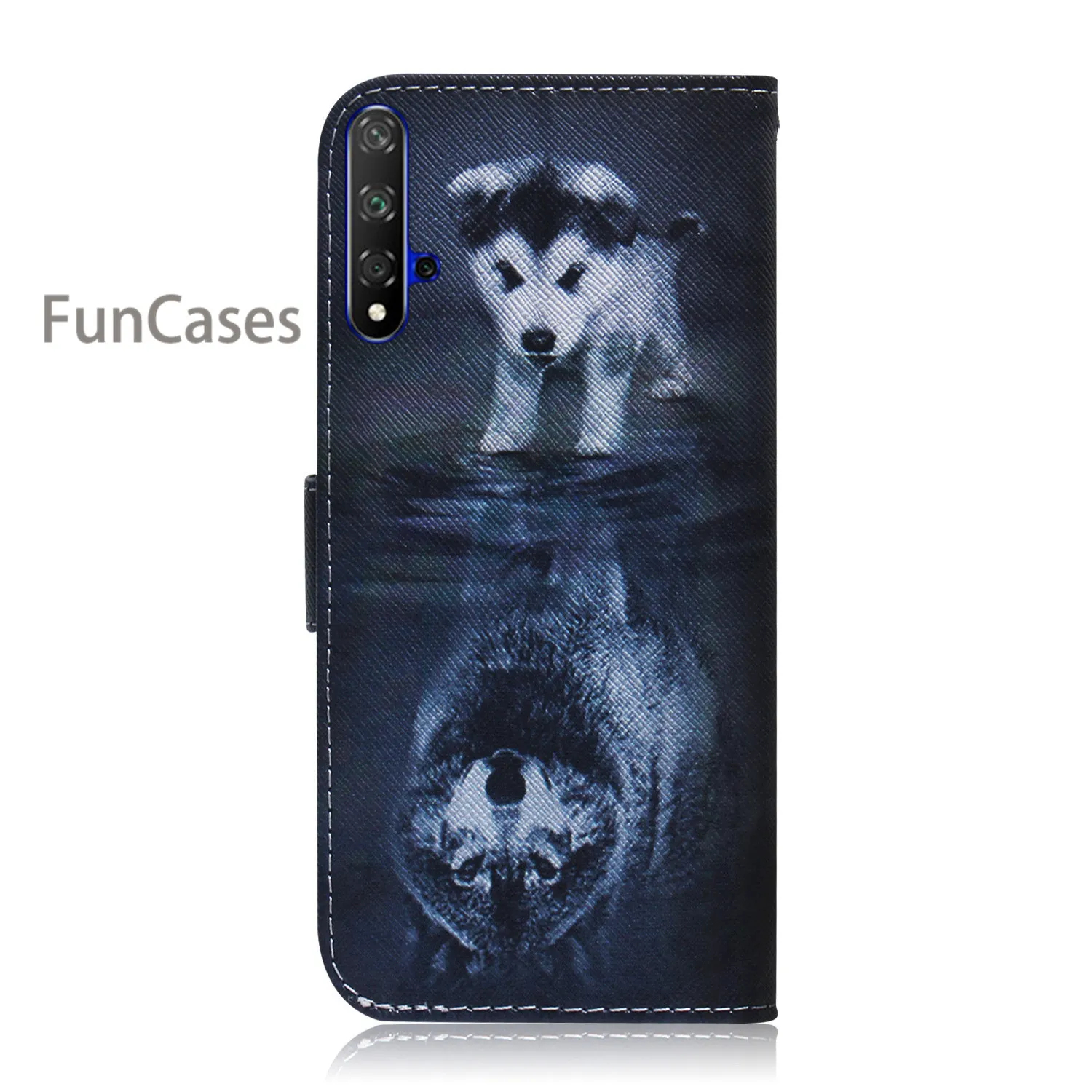 Panda PU кожаный флип чехол для ajax huawei Honor 20 милые Чехлы мобильных телефонов СПС